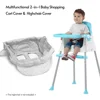 Multifunctional 2-in-1 Baby Shopping Cart Cover Children Highchair Cover with Thickened Soft Cushion Transparent Phone Holder 4