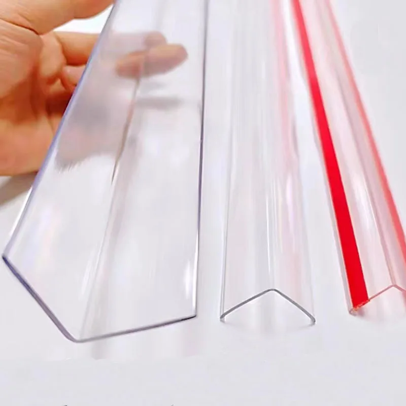 L-shaped Acrylic Transparent Corner Protection Strip Right Angle Plastic Bar External Corner Anti-collision Strip