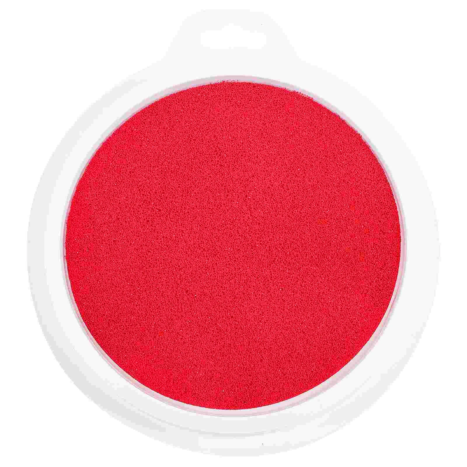 1PC Hand Ink Pad Round DIY Finger Palm Painting Inkpad Graffiti Drawing Toys for Kids Children (Red)