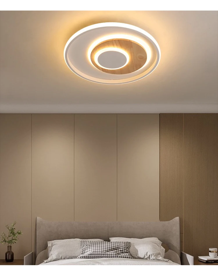 Moderno de Madeira Painéis da Lâmpada Interior para Sala Real Luzes Teto Decorativos Estar Quarto Corredor Luminária Lâmpada Iluminação Redonda Led 9 Computers & Electronics