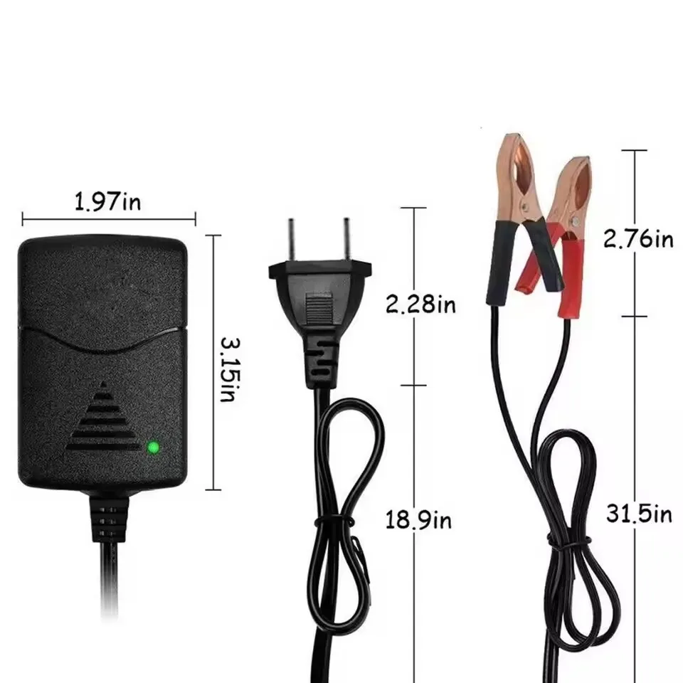 Compact Automatic 12V 1A Car Battery Charger