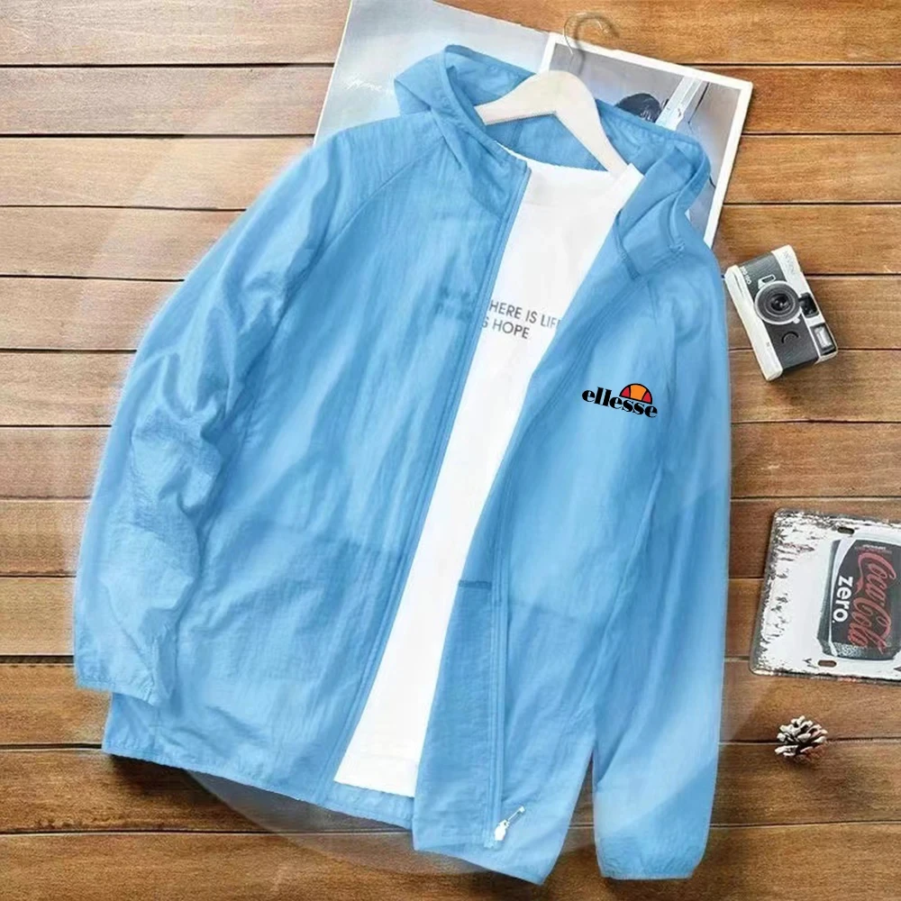 Summer Unisex Cooling Jackets Sun Protection Clothing Ice-sense Light Breathable UV Protection Thin Hooded Loose Cardigan