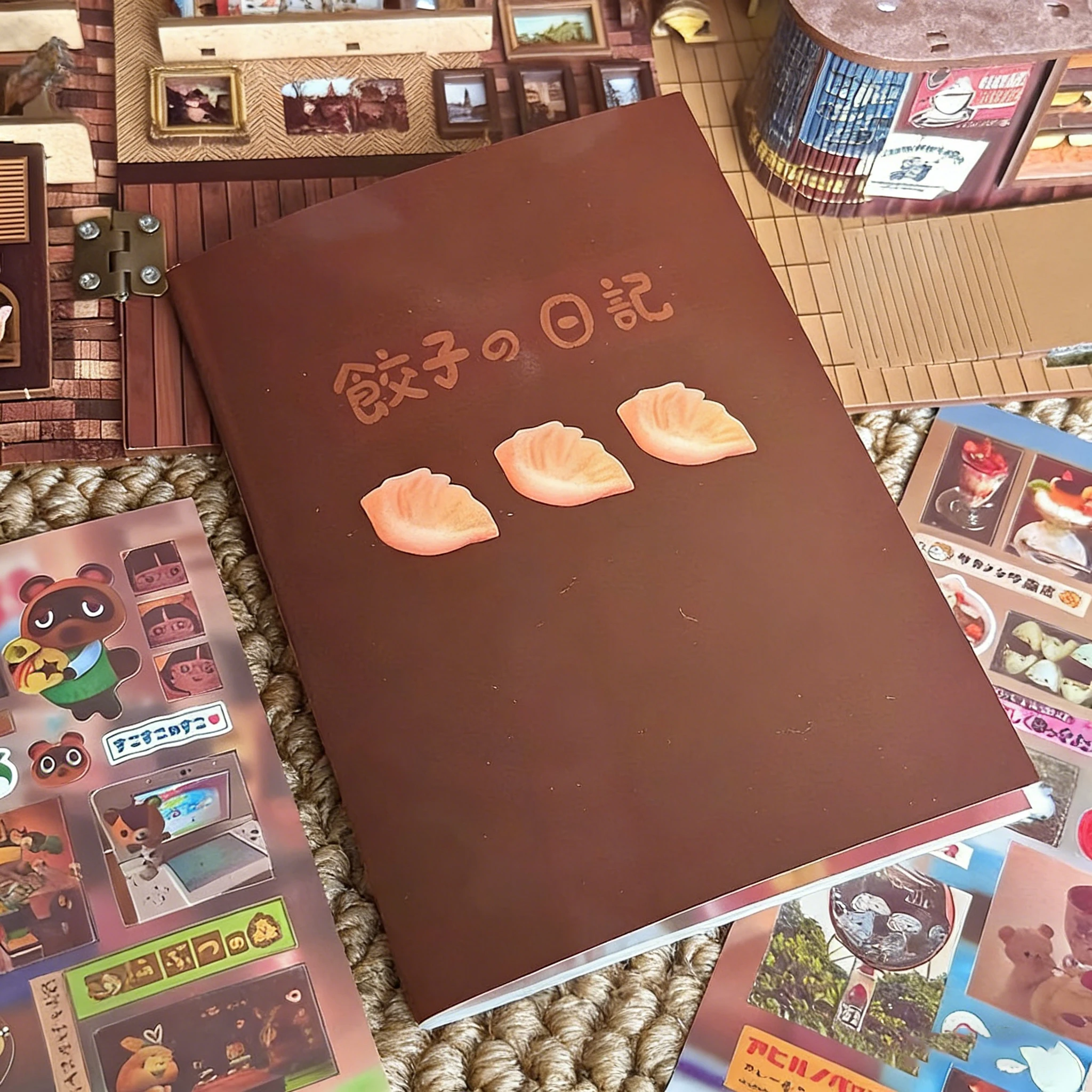 일본어 스티커북 컬렉션 얀비안 커팅 필름 학생용 흥미로운 핸드북 DIY 창의적인 장식 재료 콜라주