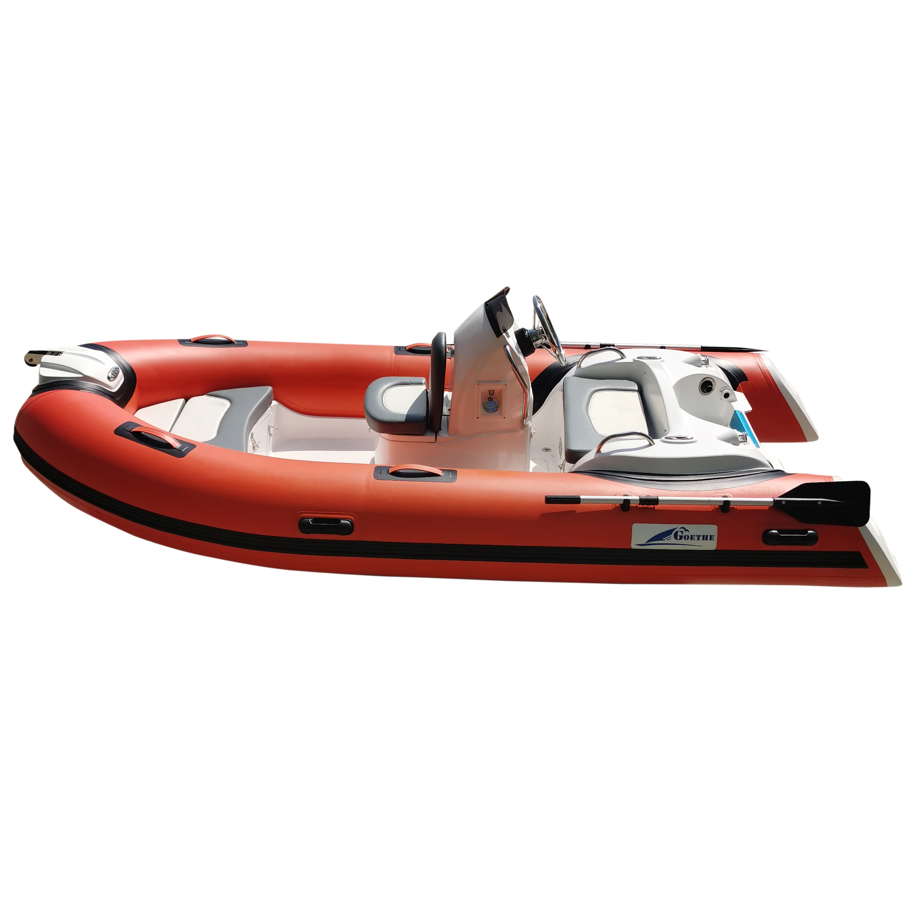 RIB390 5 People Rigid Fiberglass Inflatable Boat Fishing RIB Boat For Sale