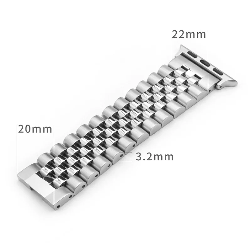 100Pcs 스테인레스 스틸 스트랩 애플 시계 밴드 6 SE 5 4 3 40mm 44mm 금속 38mm 42mm 교체 팔찌 스포츠 밴드