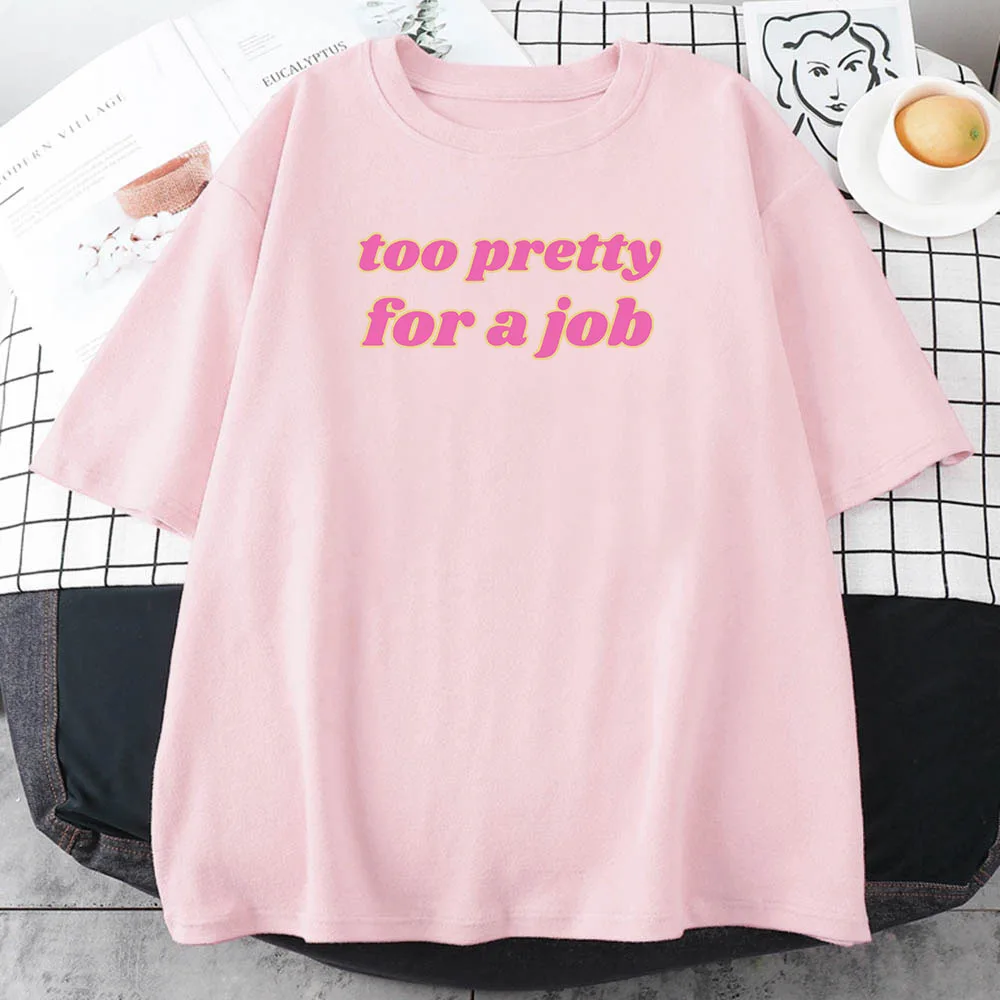 Infinite Icon Paris-Hilton Tshirts Too Pretty for A Job Printing T-shirt Summer Short Sleeve Cotton Tees Tops Graphic Clothes 6