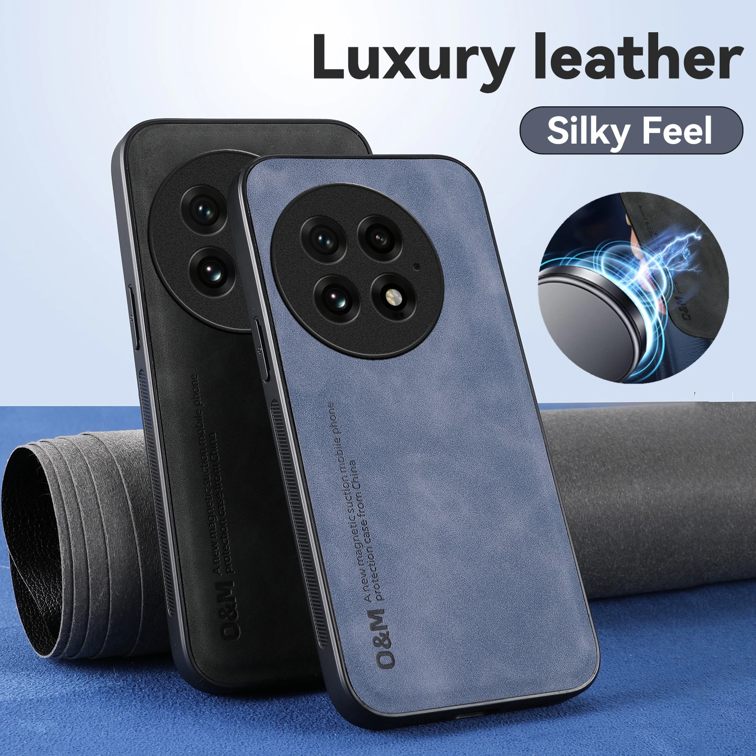 Nubuck Leather Shockproof Case with Built-in Magnetic Car Holder