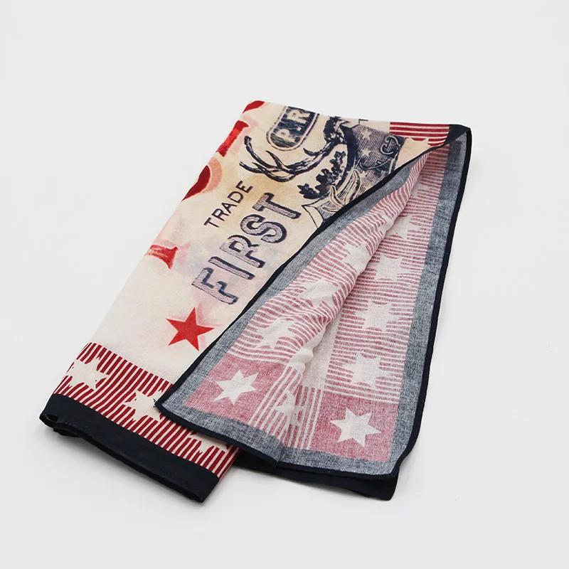 Cotton Bandana Retro Deer Print for Men and Ladies