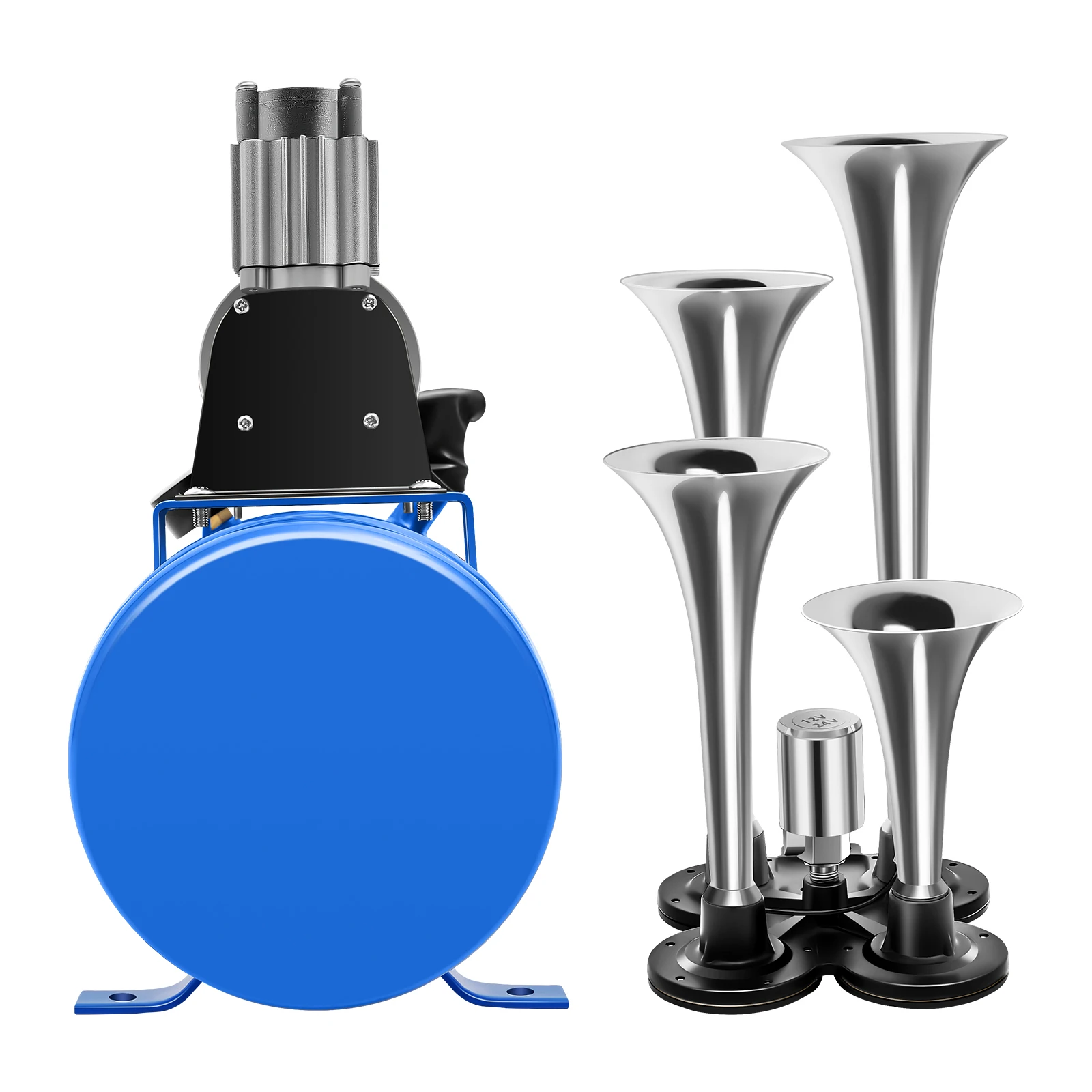6L Luftkompressor mit 4-teiligem Lufthorn-Set, 12V DC Luftkompressorpumpe, 150psi Lufthorn-Kompressor-System für Autoreparatur – Detail 8
