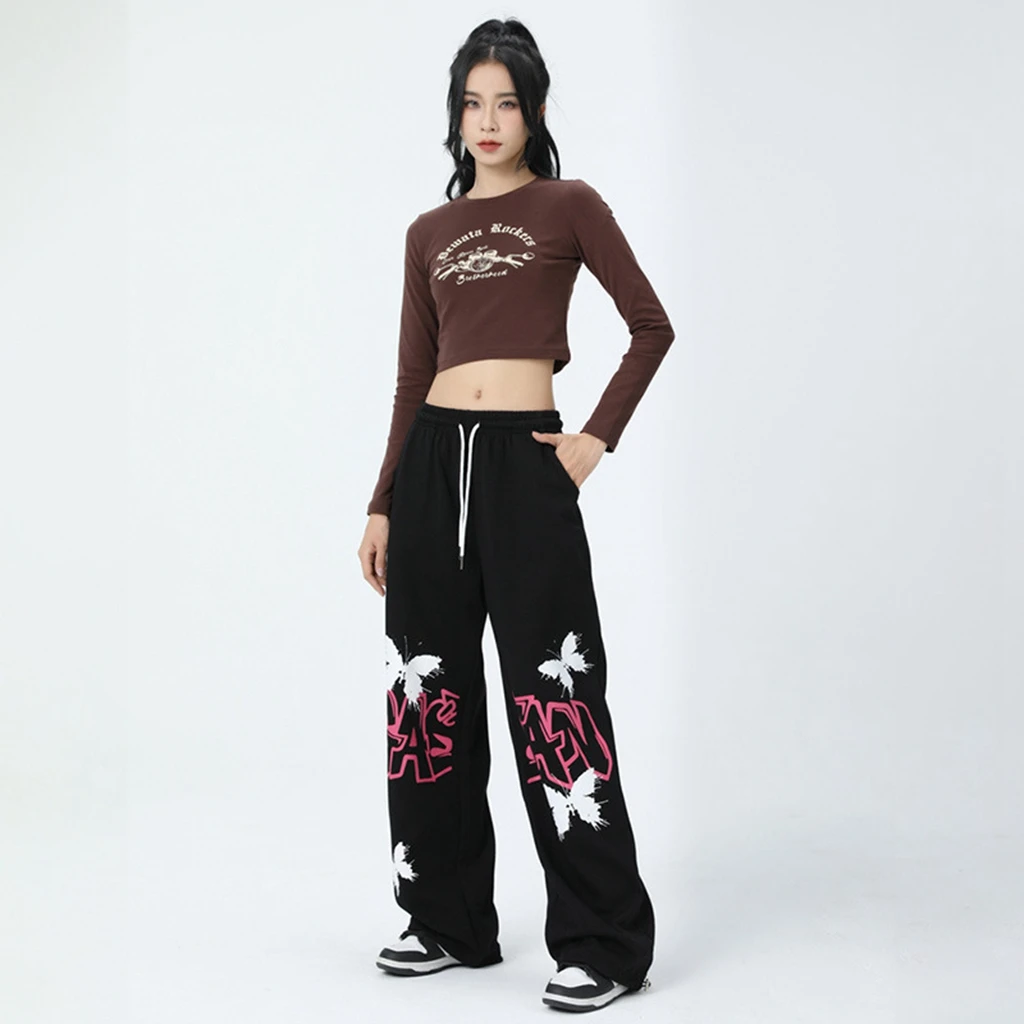 

Американские модные брендовые защитные брюки, пряные женские брюки для джазовых танцев, мужские и женские свободные спортивные брюки в стиле хип-хоп