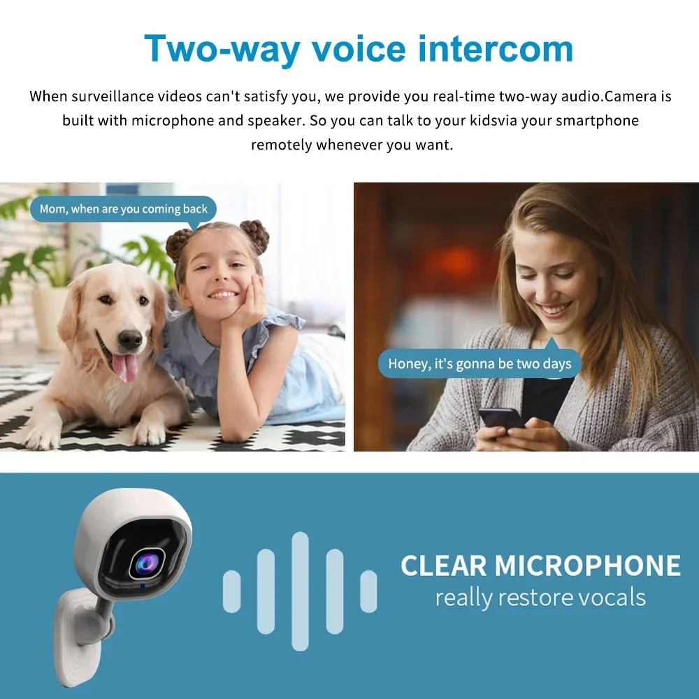 

Wireless Cameras for Home Outdoor Smart Security Camera Security Motion Detection Night Vision Two-way Audio 1080P