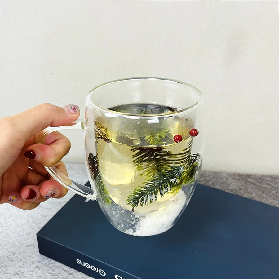 Geiserailie 2 Set di Tazze di Natale con Cucchiaio Tazza di