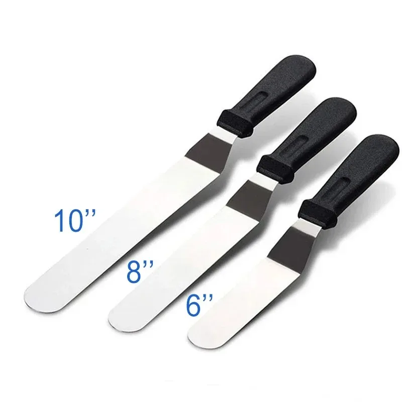 Offset Spatula with Plastic Handle Professional Cake Decorating Tools-Stainless Steel Cake Utensils Spatula Pastry Accessories