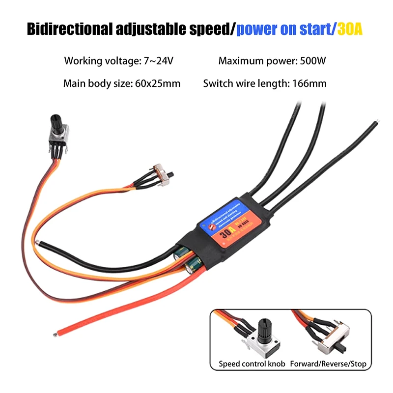 Contrôleur ESC 30A/60A Brushless pour Moteur RC 2-6S Lipo