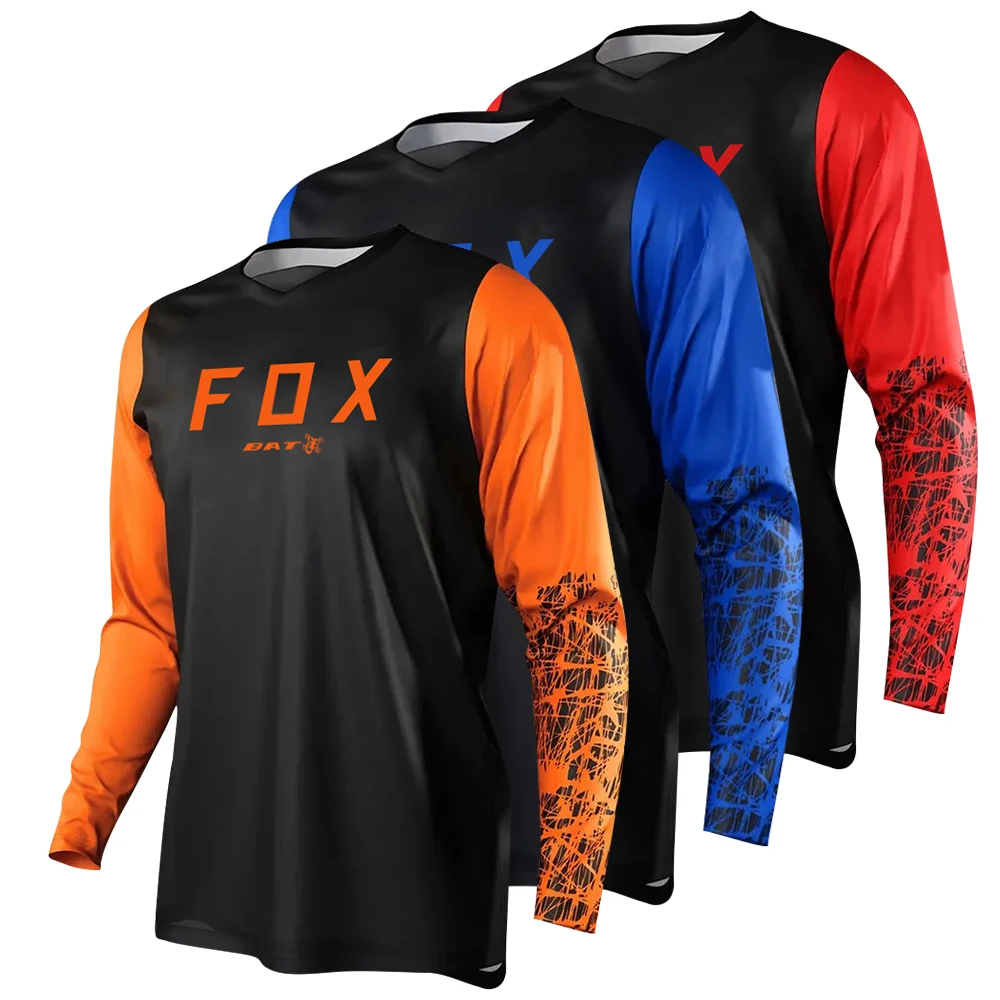 Men's Downhill Jersey BAT FOX Mountain Bike T-shirt Camiseta Motocross Jersey Quick-Dry MTB Shirt Maillot Ciclismo Hombre