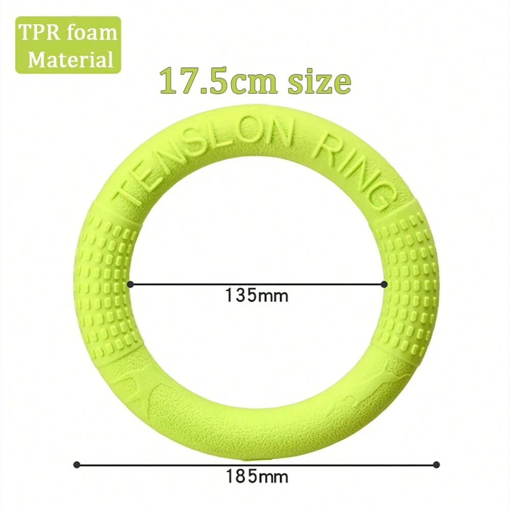 Durable Dog Ring Flying Disc, Soft Chew-Resistant Fun Fetch & Catch Water Floating Toy EVA Material Outdoors Dog Toys Pet Toy