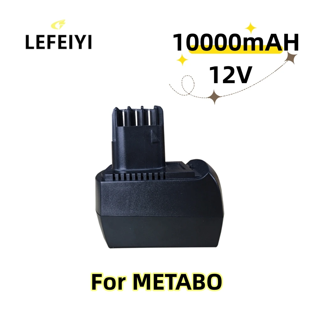 Lefeiyi Ni-Cd 10000Mah Batteria Ricaricabile Per Utensili Elettrici Sostituzione Per Metabo 12V Bsz12 Bs12Sp 6.25473 Ula9.6-18 Bs 12 Sp