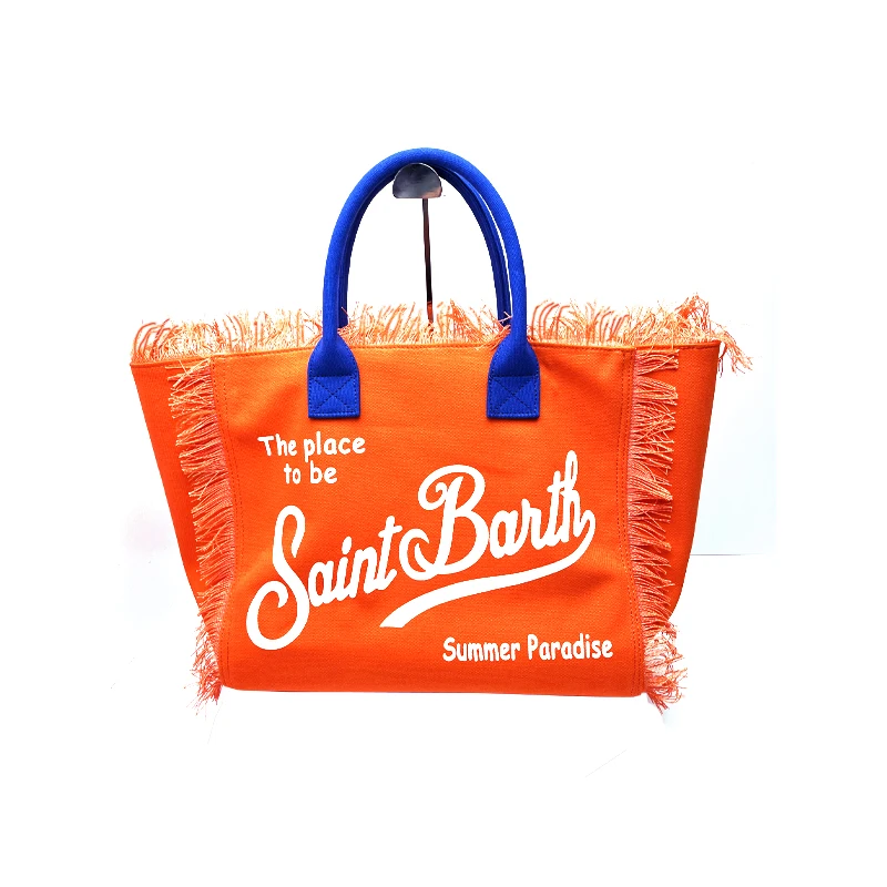 

SAINT BARTH Luxury Travel Large Capacity Women's Bag New Handmade Tassel Handbag Fashionable Casual Embroidered Canvas