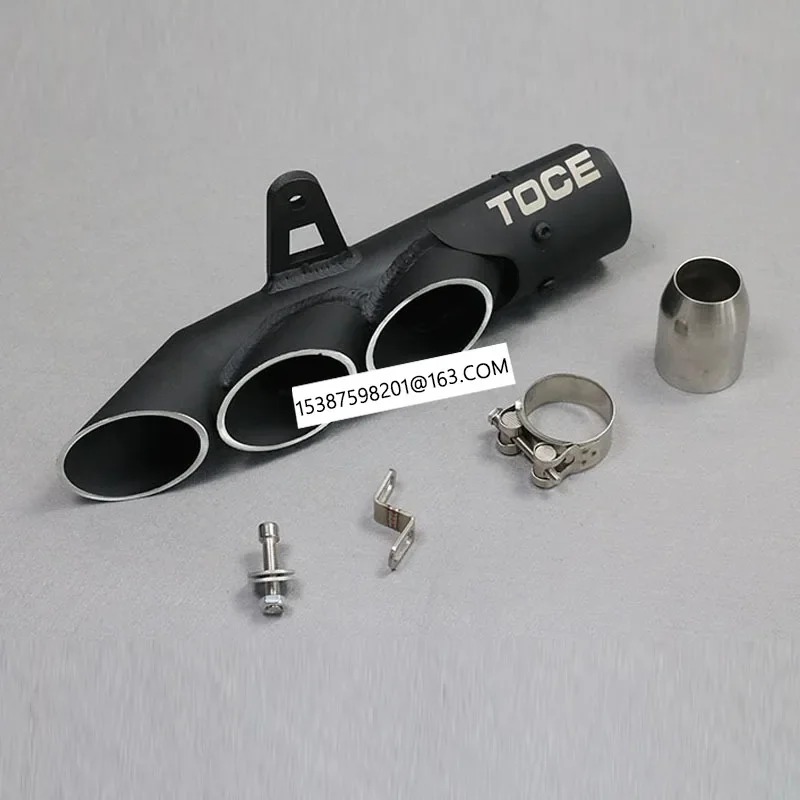 Motorcycle modification exhaust pipe R6 modification dual outlet straight exhaust TOCE R6 motorcycle specific dual nozzle