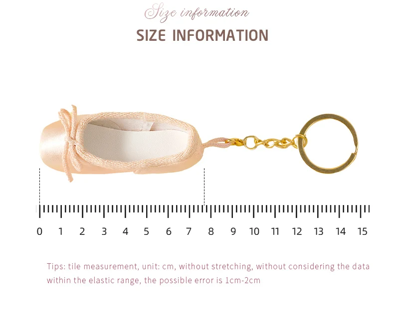 Handgemachte Mini Satin Pointe Schuhe Tasche Anhänger Schlüssel ring Balletts chuhe Schlüssel bund Ballett Charm Kette Ballett Zubehör – Detail 3