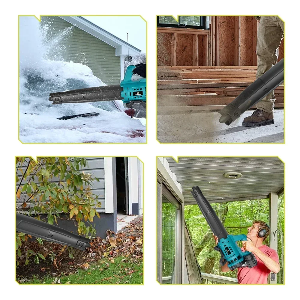 NEWBENY Electric Blower Speed Adjustable Cordless Efficient Household  Leaf Dust Snow Cleaner Tool For Makita 18V Battery 6