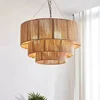 Tigmi Raffia Wall Lamp rustic linen lamp Bedroom Bedside Lights Dining Room Living Room Aisle Japanese home indoor Light 3