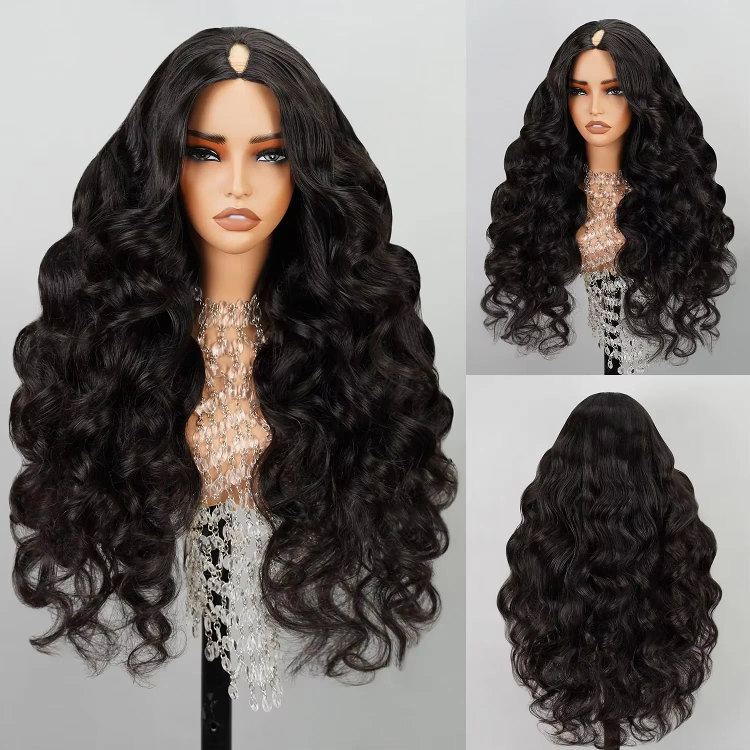 U V Part Wig Human Hair Body Wave Human Hair Wigs No Leave Out No Glue Brazilian Remy V Part Wave Wigs for Women Human Hair Wigs