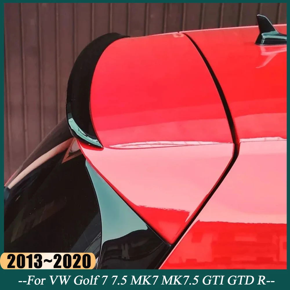 TCR Rear Roof Spoiler Wing Lip Body Kit For Volkswagen VW Golf 7 7.5 MK7 MK7.5 GTI GTD R 2013-2020 ABS Hatchback Tail Wing Black 1