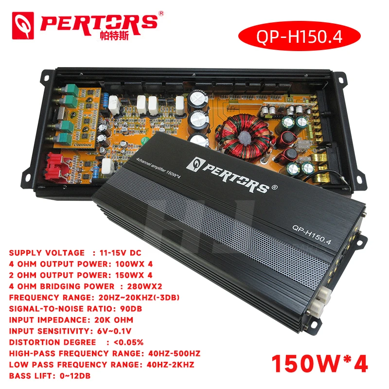 1pcsCar4Channel4150wSoundAmplifierAudioMidrangeSpeakerPower