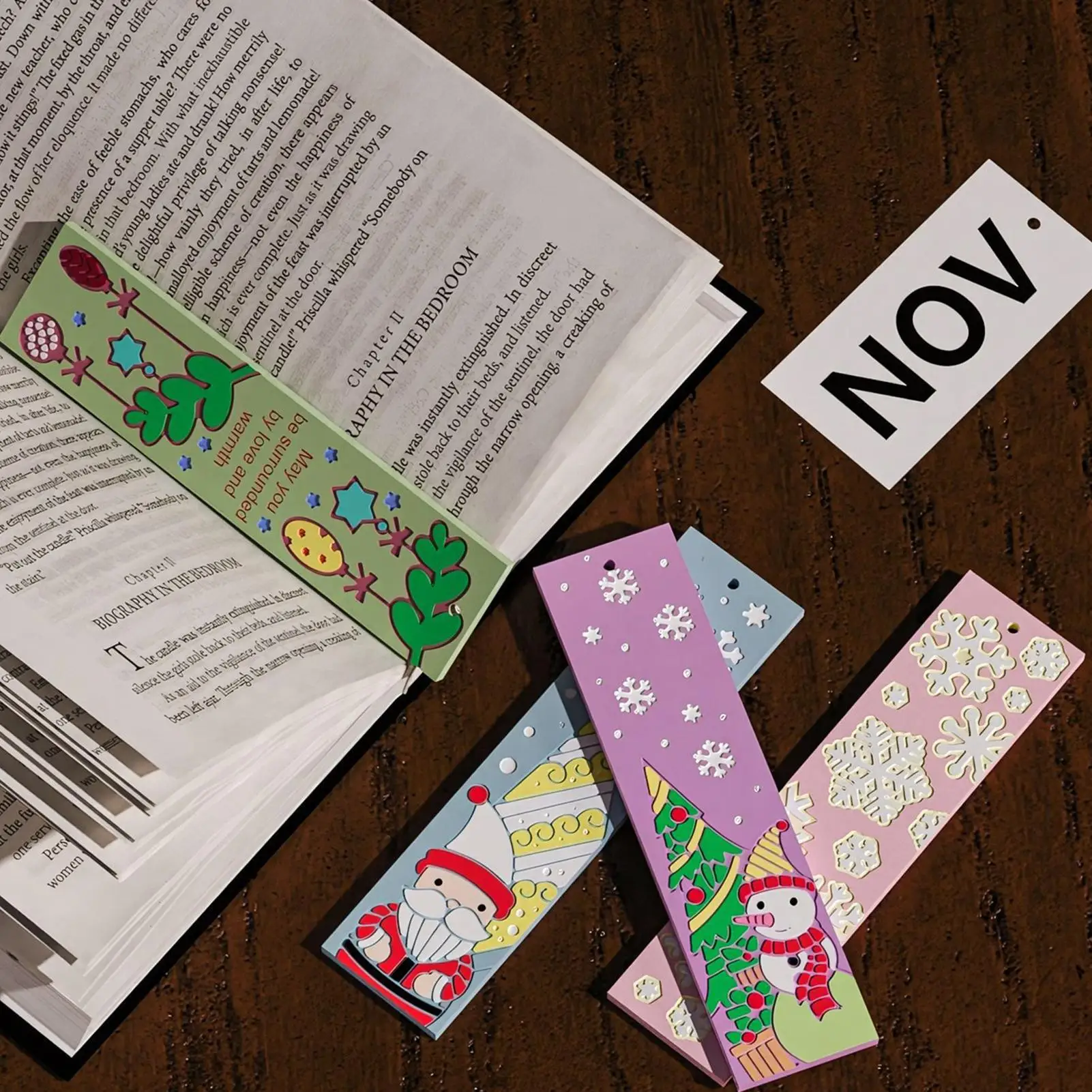 Book Mark Resin Molds 4 Pieces Christmas Snowman Epoxy Casting Molds Non-Stick Home Decor For Shelf Door Window Classroom Office