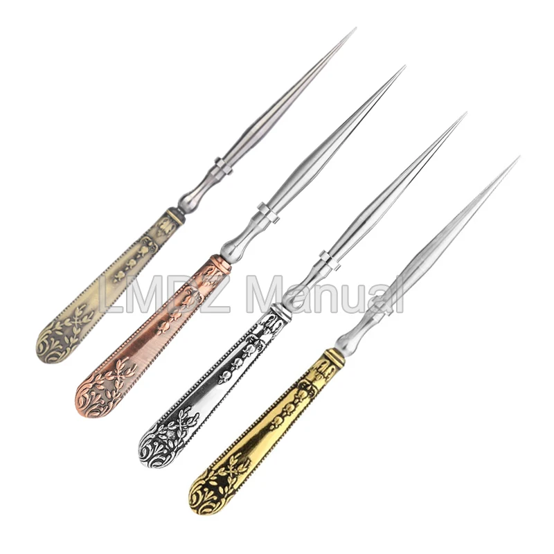 

LMDZ 1 шт. круглая красная древняя серебряная шила с отверстием в стиле ретро 12 см красная древняя шила и серебряная шила инструмент для рукоде...