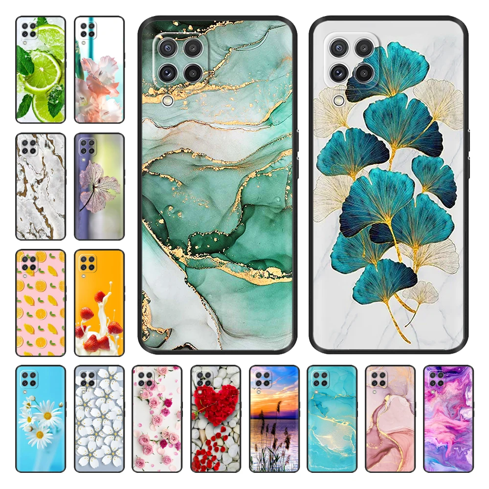 Floral Painted Silicone Protective Case - Elegant Bumper Cover
