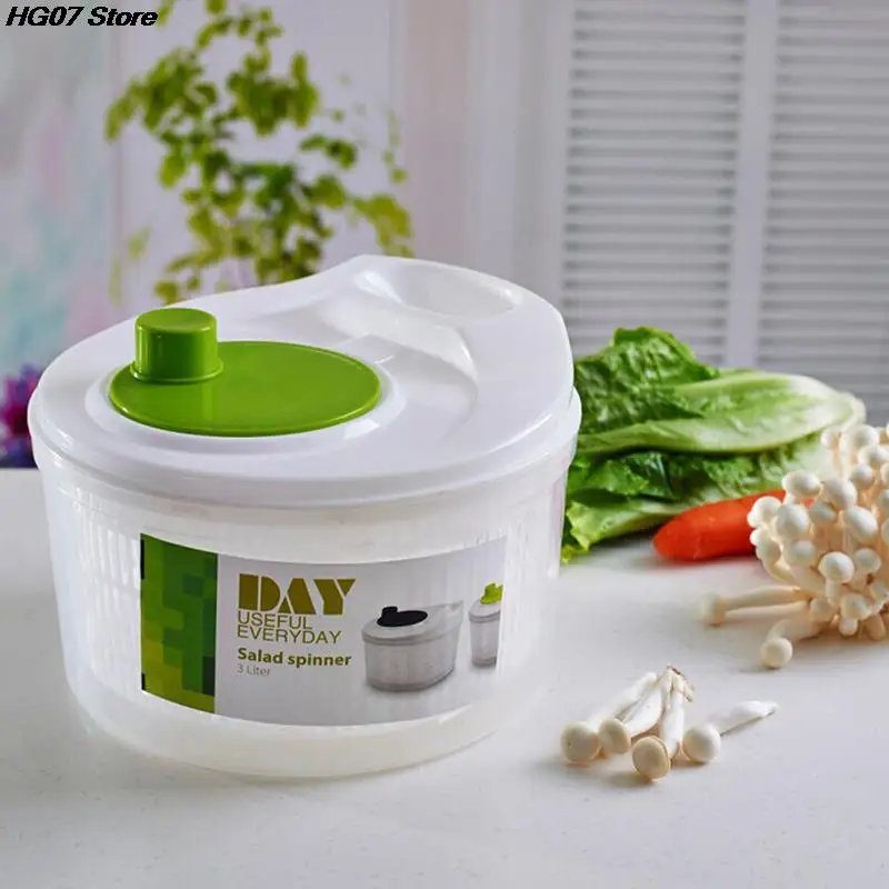 Large Capacity Rotary Vegetables Dryer Salad Spinner Lettuce Leaf Vegetable Dehydrator Fruit Vegetable Washing Drainer Basket