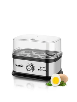 Sonifer 200W Egg Boiler with 6-Egg Capacity, Food Grade Material, Anti-Dry Burn Protection, Steam Surround Heating 1