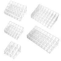 Clear 9/24/36/40 Grids Acrylic Makeup Organizer Lipstick Holder Display Rack Case Cosmetic Nail Polish Make Up Organiser Tool 1