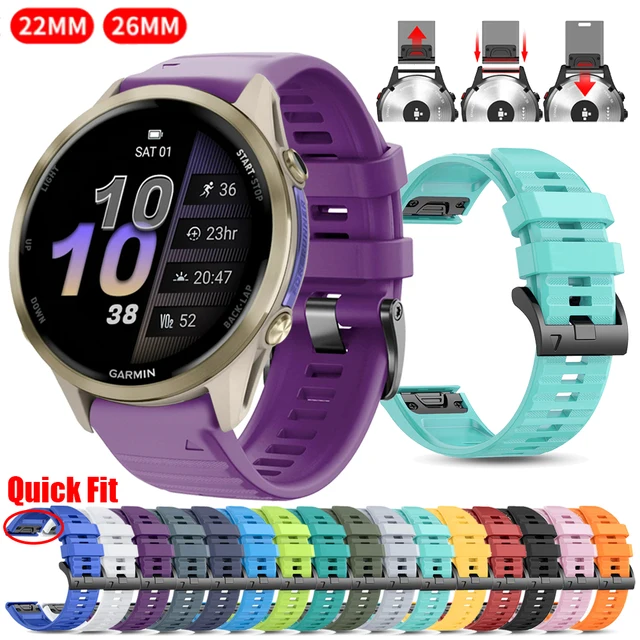 NotoCity For Garmin Fenix 6 Band 22mm Ocean Watch Band For Fenix 7, Fenix 5, Fenix 6 Pro, Fenix 5 Plus, Forerunner 955/945, Approach S60/S62, Epix (Orange