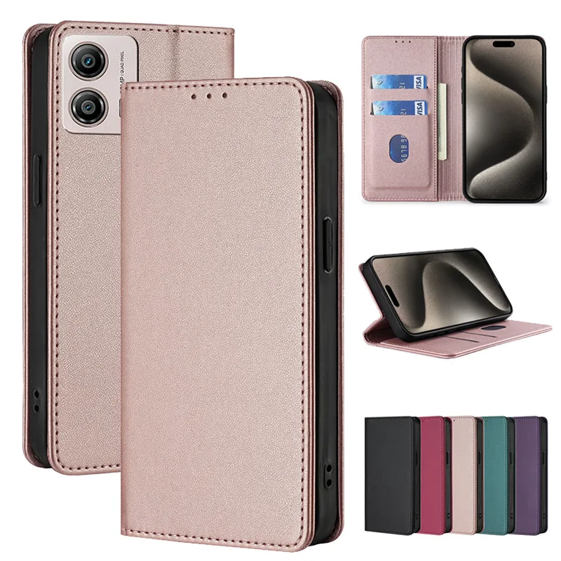 Magnetic Leather Flip Wallet Phone Case with Card Slots