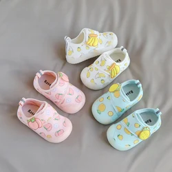 Chaussures de Sport respirantes pour les premiers pas, semelle souple imprimée de fruits mignons, confortables et décontractées, SXB039 