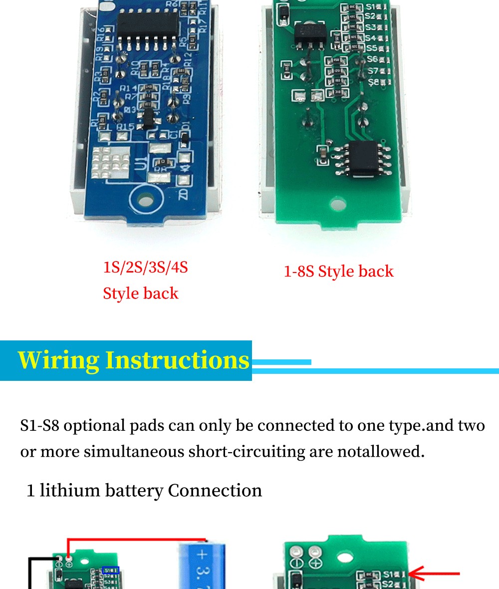 Indicatore Di Capacà Della Batteria Al Lio 1S / 2S / 3S / 4S - Foto 4