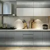 Metal Brushed Silver Decorative Wallpaper Peel And Film Stainless Steel Vinyl Waterproof Household Refrigerator Elevator Sticker 5