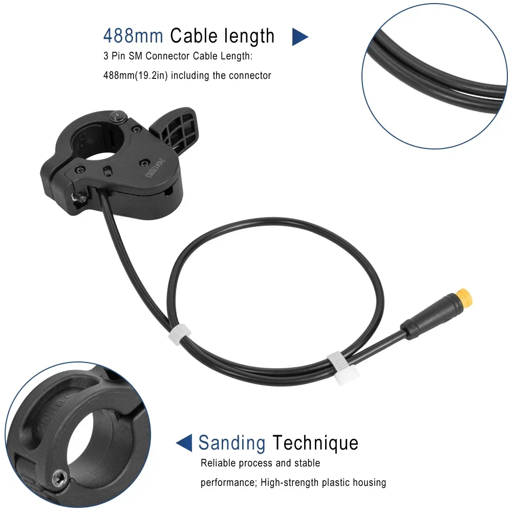 Acceleratore A Pollice Per Bici Elettrica - Compatibile Con Bafang, 12V-72V