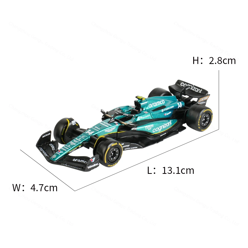 Bburago 1:43 2023 Aston Martin AMR23 F1 Formula Car Die Cast Vehicles Collectible Model Racing Toys 2