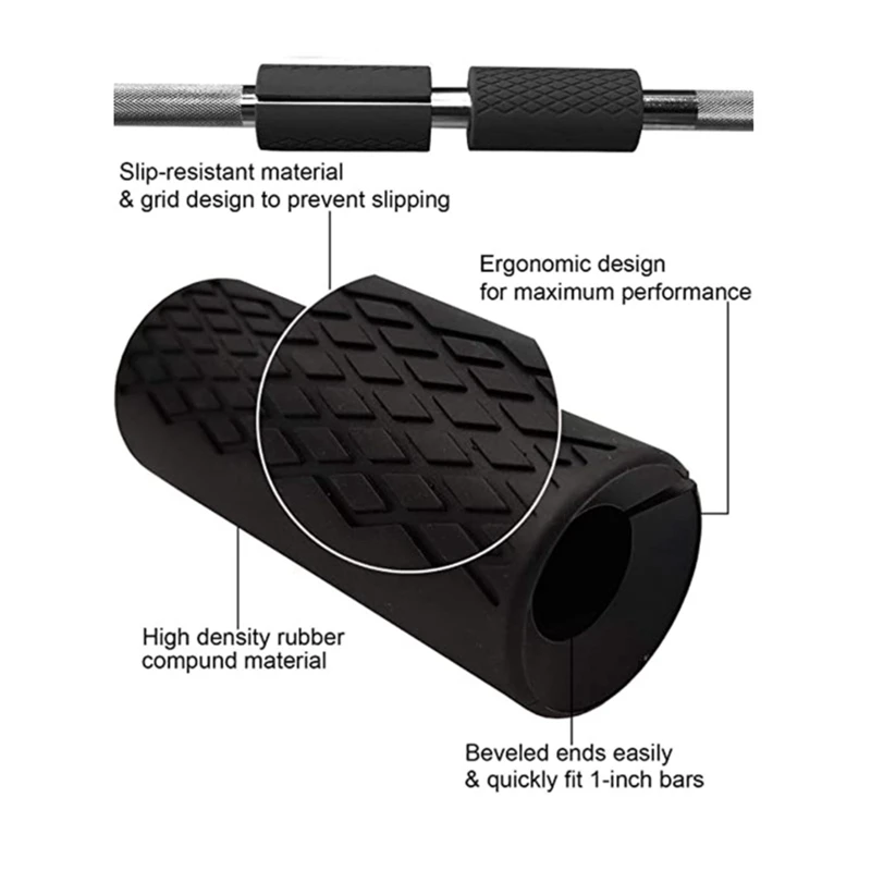 Silicone Dumbbell Grip Barbell Grip Rough Shoulder Guard Weightlifting Sports Protective Gear Large 12.7X5cm