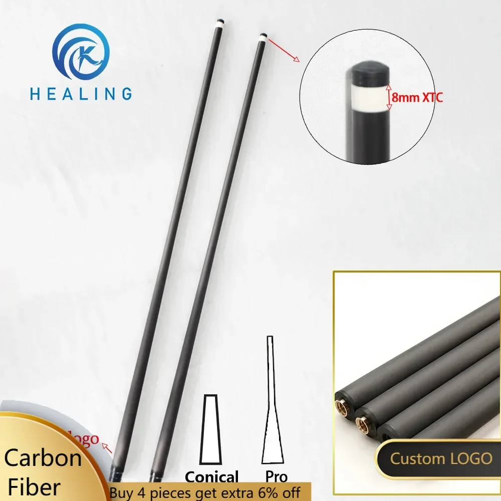 Billiard Shaft Pro Conical Carbon Fiber Carom Cues Snooker Billiard Play Cue Break Cue