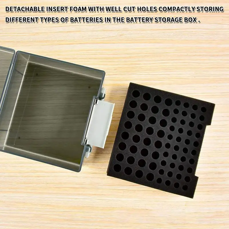 가정용 서랍 정리함 디스펜서 홀더 72개 AA AAA 배터리 배터리 박스 케이스 차고용 컨테이너 배터리 보관 정리함