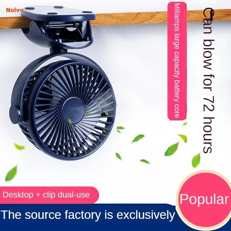 360 Degree Rotation Portable Clip Fan Usb Rechargeable Mini Air Coolers 3 Speeds Adjustable Cooling Fan For Home Office