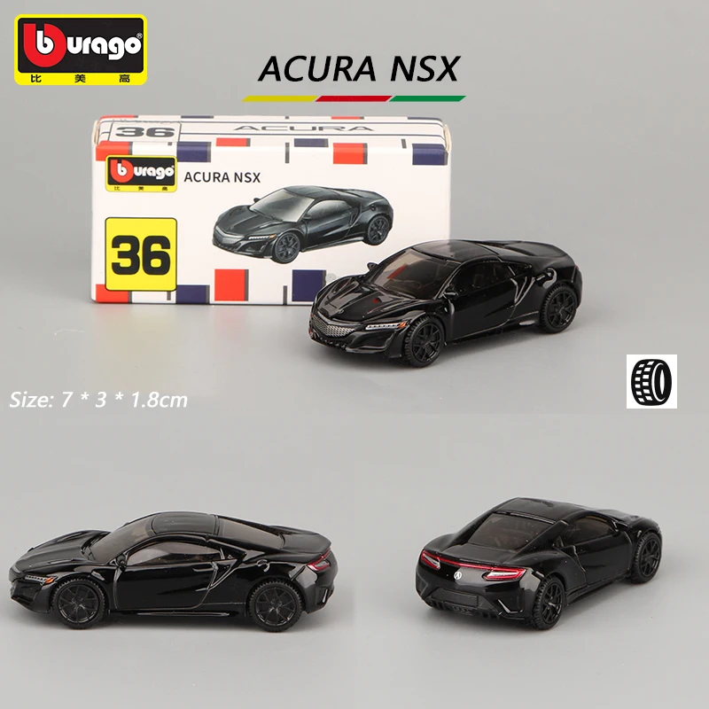 

Bburago 1/64 ACURA NSX Alloy Miniature Car Model Toys Diecast Vehicle Replica Enthusiasts Collection For Children Gifts