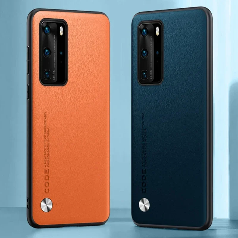 Luxury PU Leather Case For Huawei P40 Pro Plus Back Cover Matte