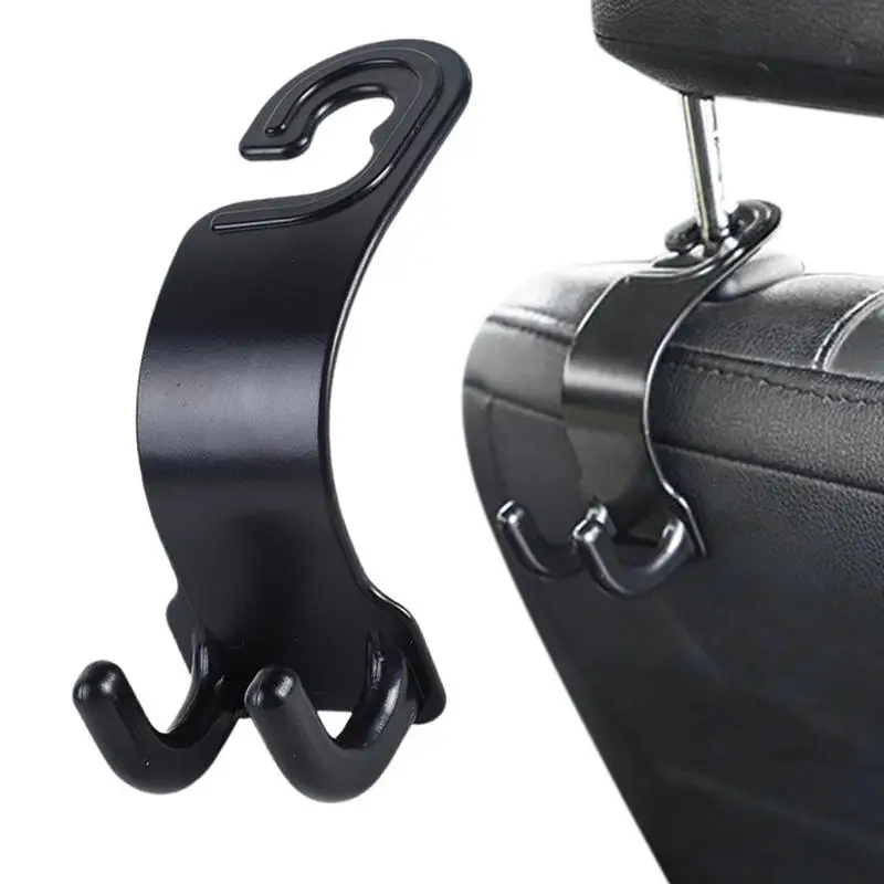 Car Back Seat Hook Storage Hanger S Shaped Bag Clothes Purse Holder Clip Durable Hanging Hooks For SUV Truck RV Travel Camper 2pcs hooks car seat back hanger headrest mount storage holder bearing for car bag clothes coats hanging hooks car accessories