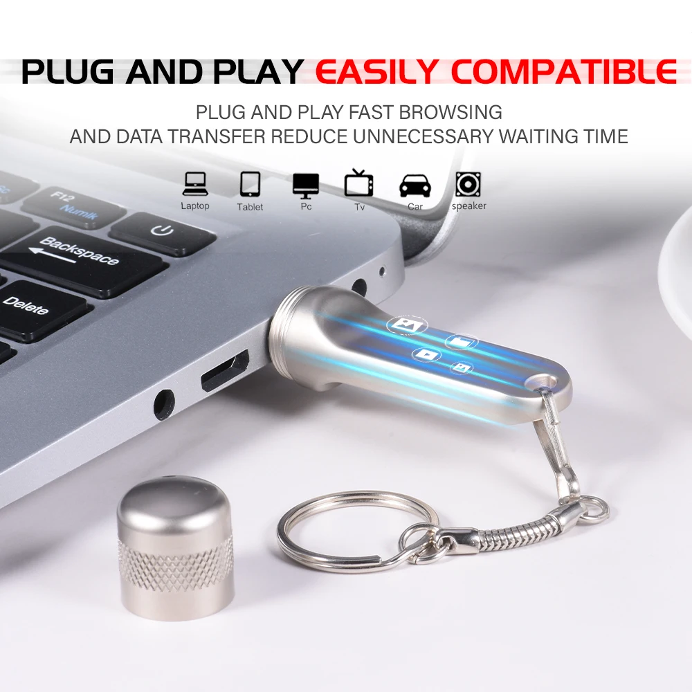 Movimentação Dourada da Pena 32gb Presente Criativo Prata Pendrive 8g da Vara 64gb da Memória do Metal das Movimentações 3.0 gb do Flash do Usb 128 do Microfone de Jaster Mini - Imagem 6